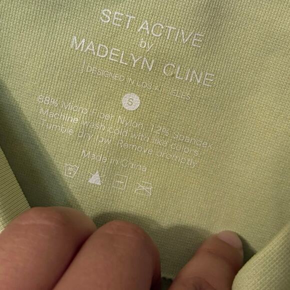 SET Active Madelyn Cline Kiwi Sculptflex Seamless Ribbed Leggings Size Small - Picture 4 of 5